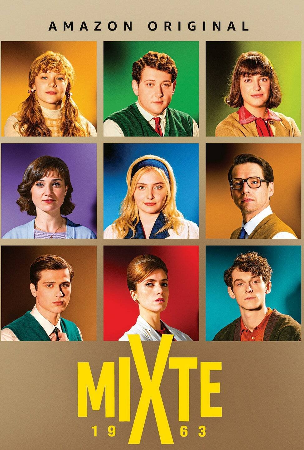 Il poster con il cast principale della serie Il liceo Voltaire