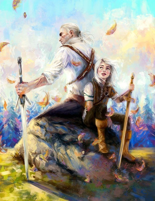 Lo Strigo Geralt e Ciri bambina