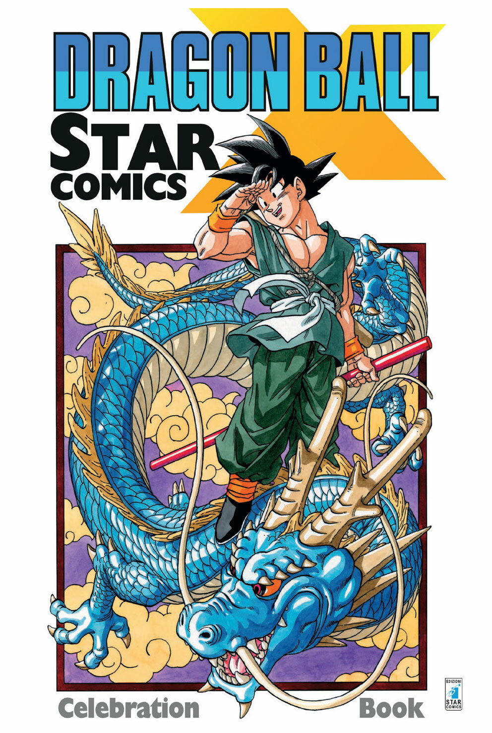 Clicca per vedere l'immagine originale Goku sulla copertrina di Dragon Ball X Star Comics Celebration Book
