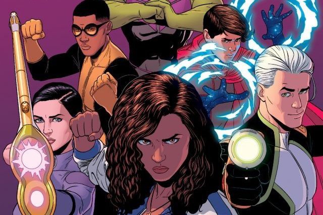 Dettaglio della cover di Young Avengers Vol. 3: Mic-Drop At The Edge Of Time And Space