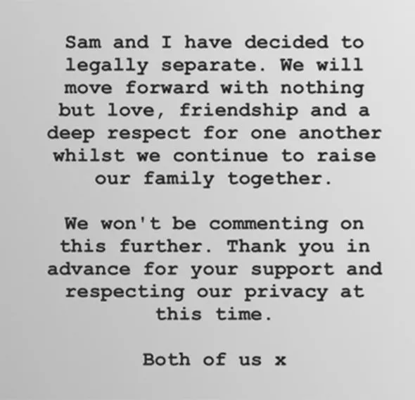 Sam Claflin e Laura Haddock hanno deciso di separarsi legalmente