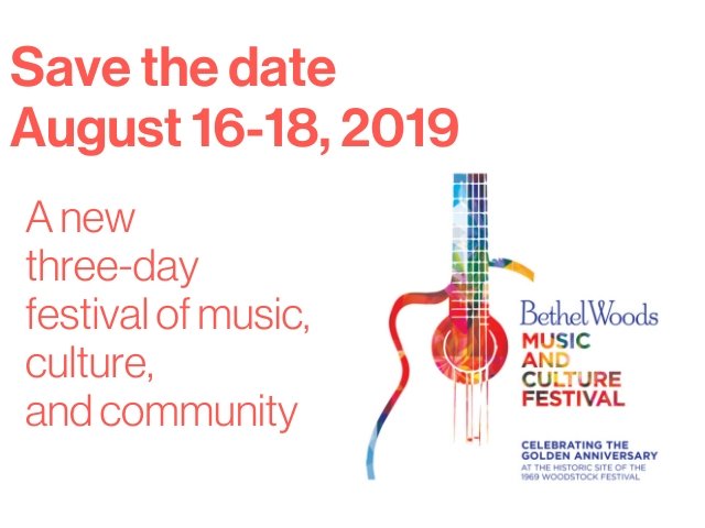 la locandina del festival di Woodstock 2019