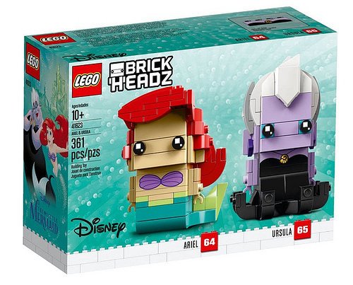 Dettagli del box LEGO BrickHeadz: Ariel e Ursula de La Sirenetta