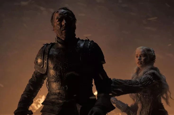 Iain Glen nella scena di morte di Ser Jorah Mormont