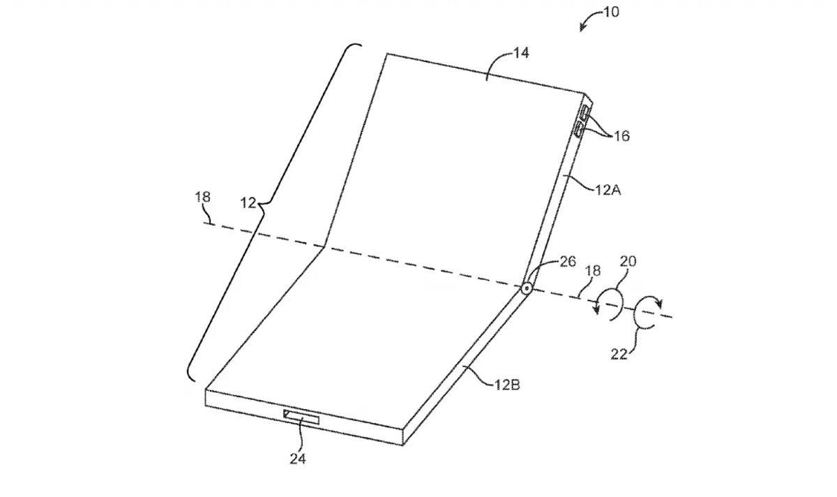 L'iPhone pieghevole illustrato in un brevetto di Apple