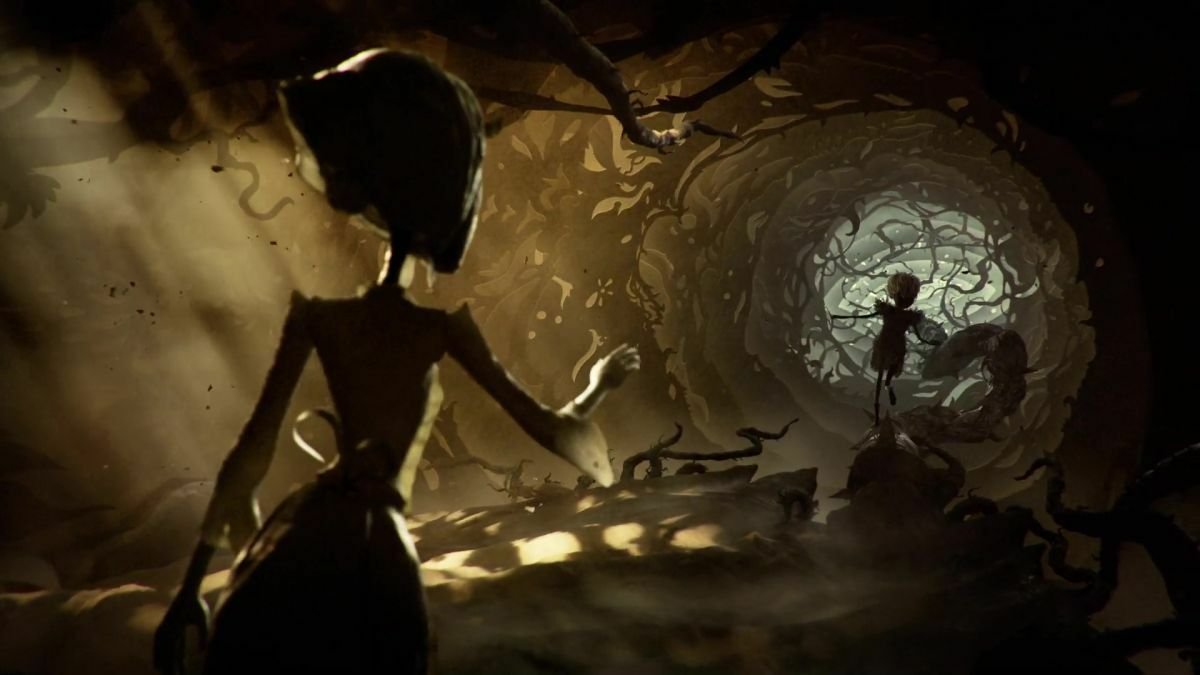 Una donna e una bambina in un tortuoso labirinto di rami
