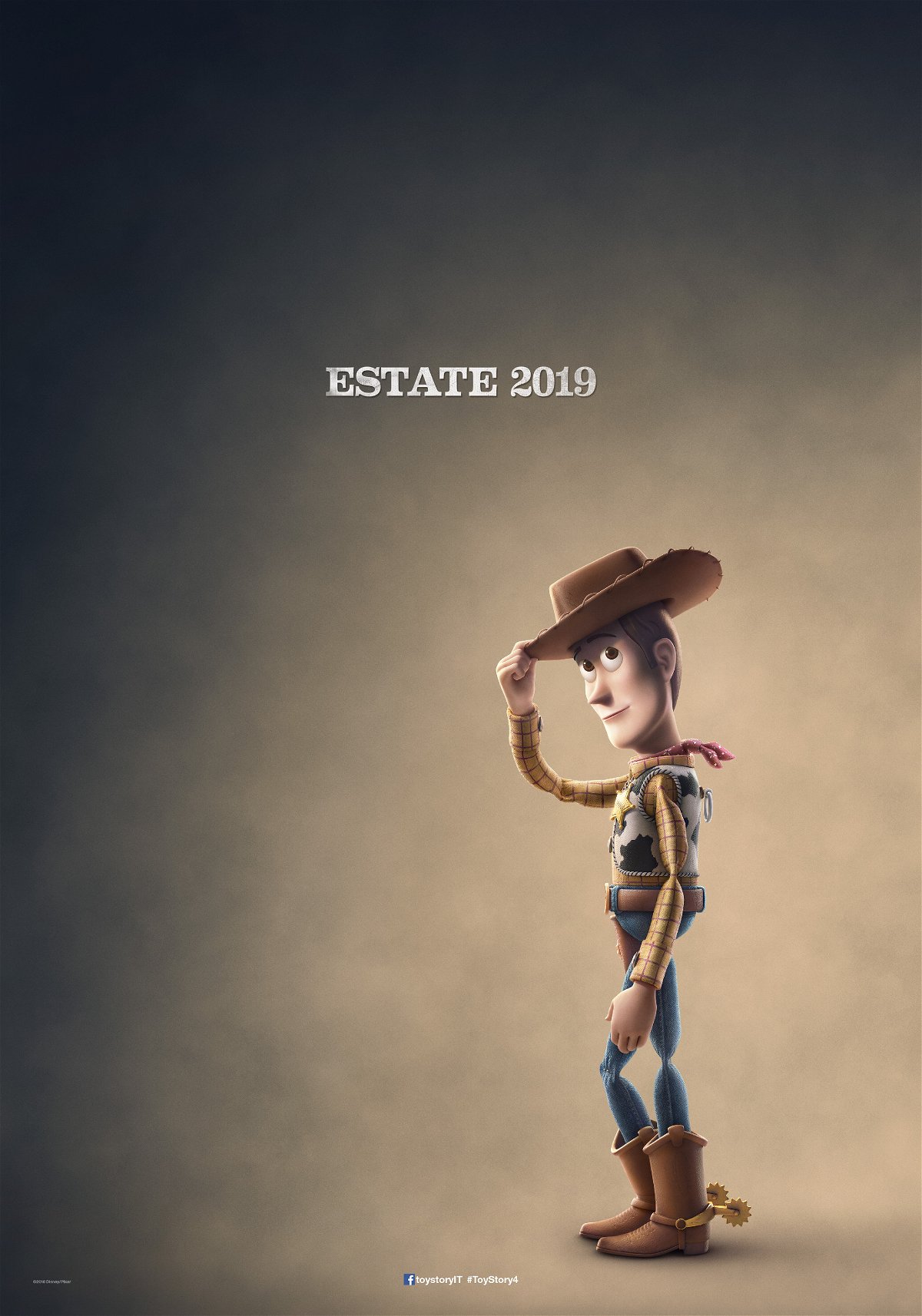 Il poster di Woody in Toy Story 4