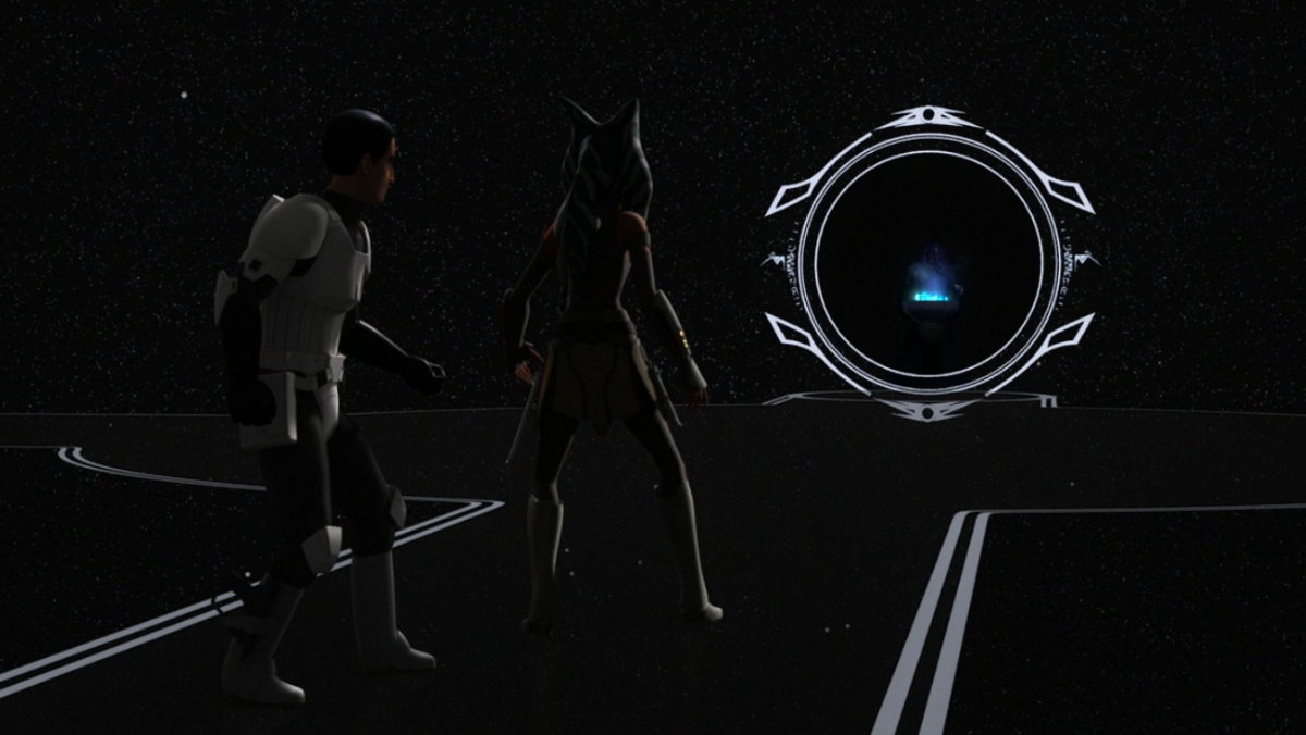 Ezra e Ahsoka in una scena di Star Wars Rebels.