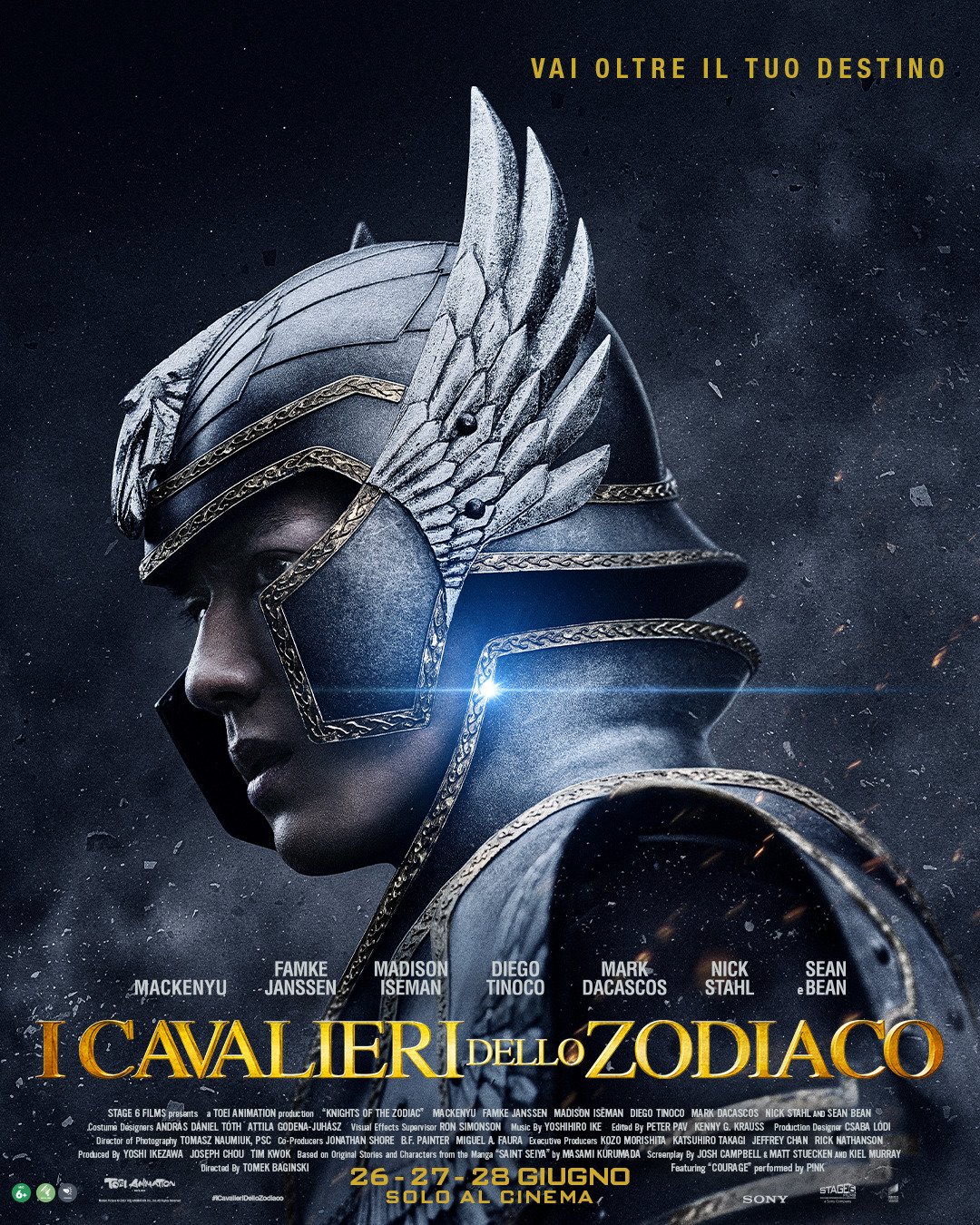 I Cavalieri dello zodiaco poster film - Uno dei Cavalieri di profilo