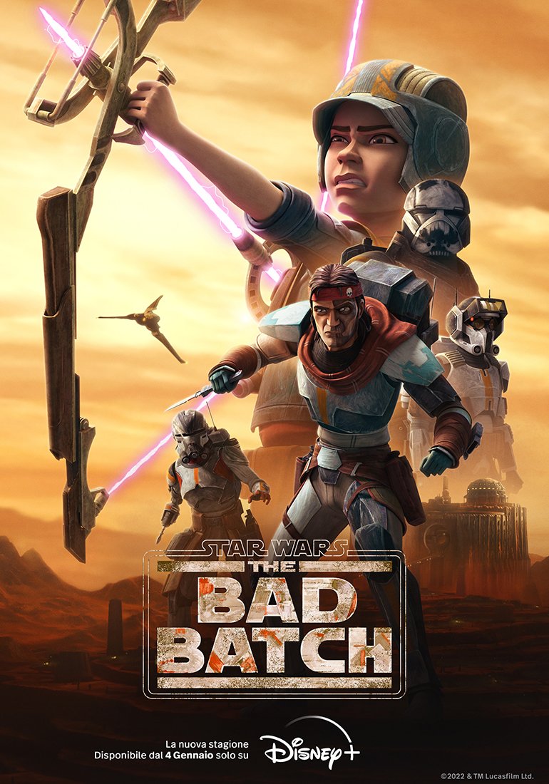 Star Wars: The Bad Batch stagione 2 | I personaggi principali sotto un cielo dorato