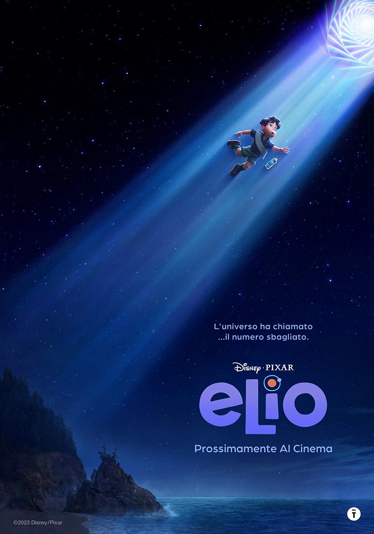 Il poster di ELIO, con il suo piccolo protagonista in volo