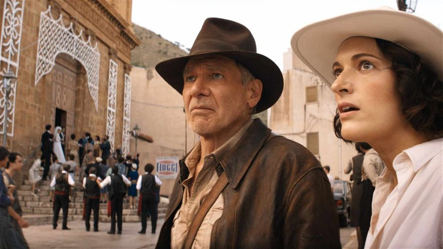 Indiana Jones 5 - Primo piano di Harrison Ford e Phoebe Waller-Bridge