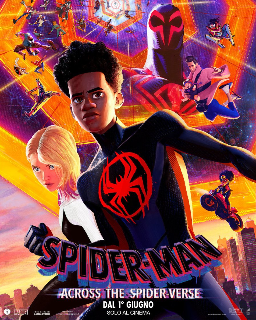 Spider-Man: Across the Spider-Verse -Miles Morales in primo piano senza la maschera da Spider-Man