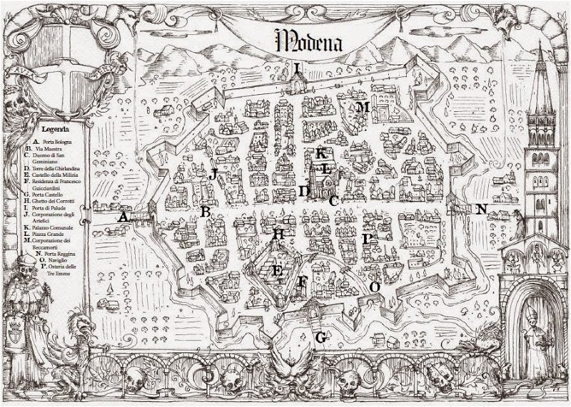 Il tesoro della regina librogame - Mappa di Modena
