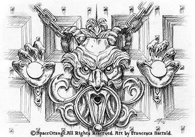 Immagine interna del librogame Il Cavaliere della Porta, serratura