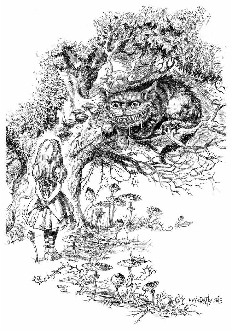 L'incubo di Alice nel Paese delle Meraviglie, librogame, Alice incontra il Gatto del Cheshire