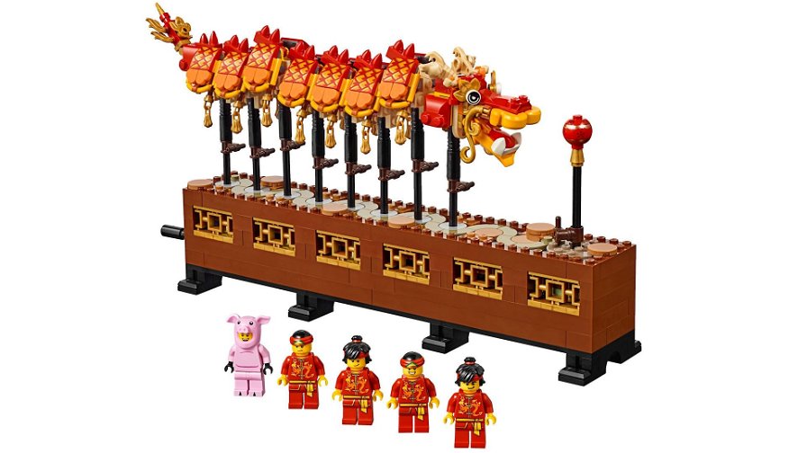 I set LEGO 2024 del Capodanno cinese alla Fiera di Shanghai