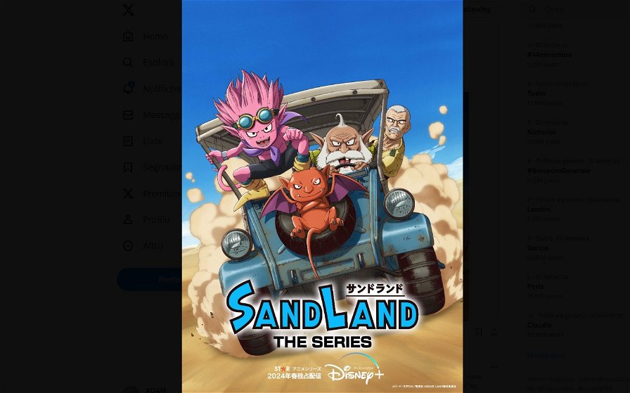 Beelzebub e gli altri protagonisti di Sand Land si lanciano in un'avventura firmata da Akira Toriyama