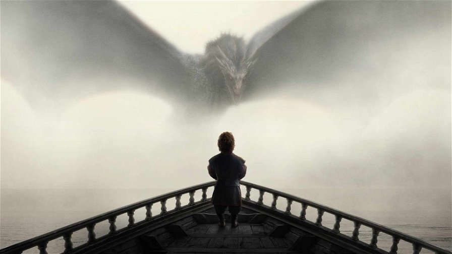 Il Trono di Spade - Tyron sulla nave guarda un drago in cielo