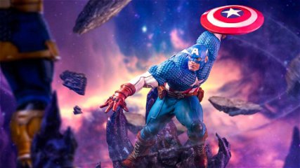 Copertina di Infinity Gauntlet Captain America di Iron Studios: una statua deluxe per rivivere l'epicità Marvel
