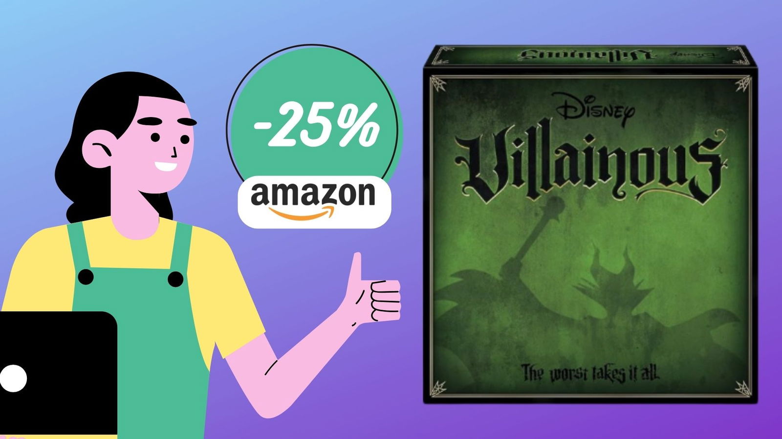 Immagine di Diventate cattivi Disney con il gioco Villainous a SOLI 44€!