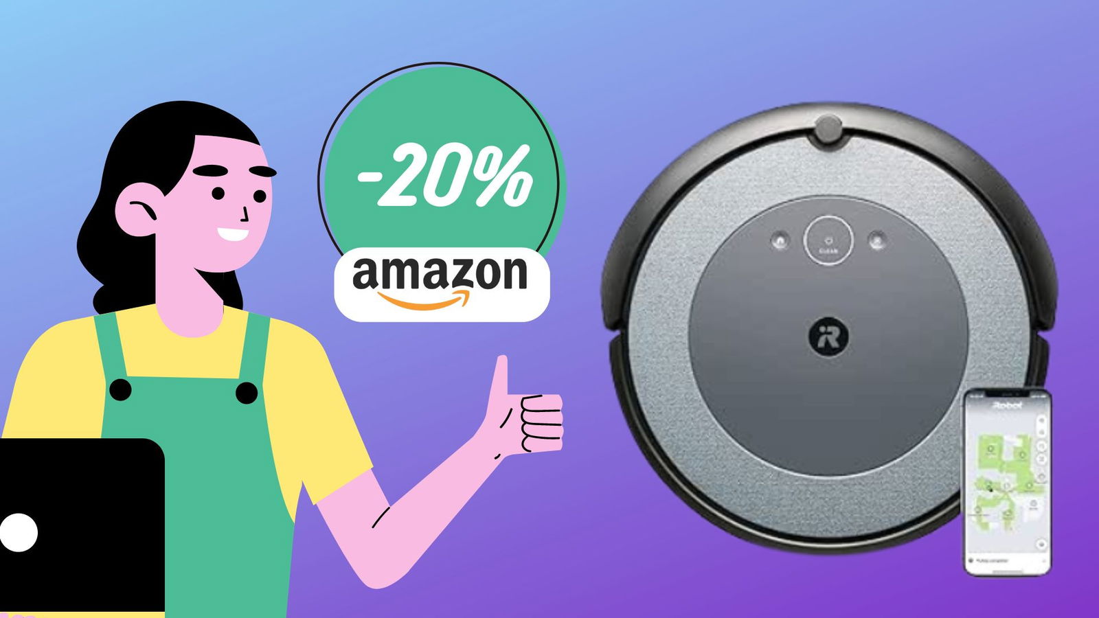 Immagine di Robot Aspirapolvere Roomba a 299€: Tecnologia Avanzata e 20% di SCONTO!