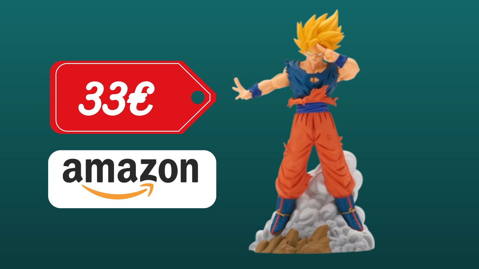 Immagine di STUPENDA figure di Goku Super Saiyan a 33€! SCONTO del 24%!