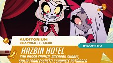 Copertina di Napoli Comicon 2024 - Ospiti: i doppiatori di Hazbin Hotel, Pierluigi Pardo e Liang Azha