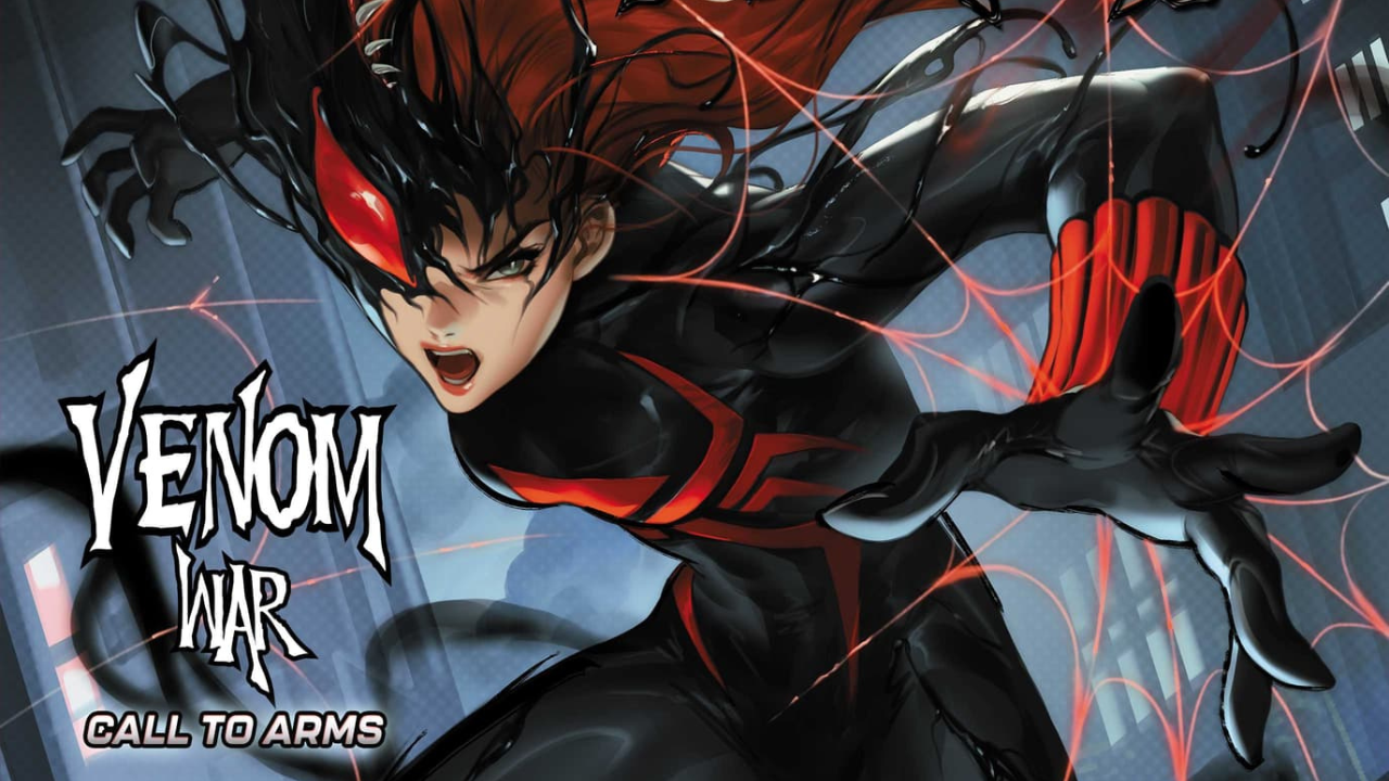 Immagine di Black Widow come Venom nel nuovo evento Marvel