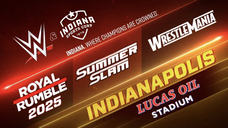 Copertina di WWE: WrestleMania, SummerSlam e Royal Rumble a Indianapolis