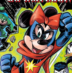 Copertina di Minni diventa Captain Marvel: la storia è già in edicola con Topolino