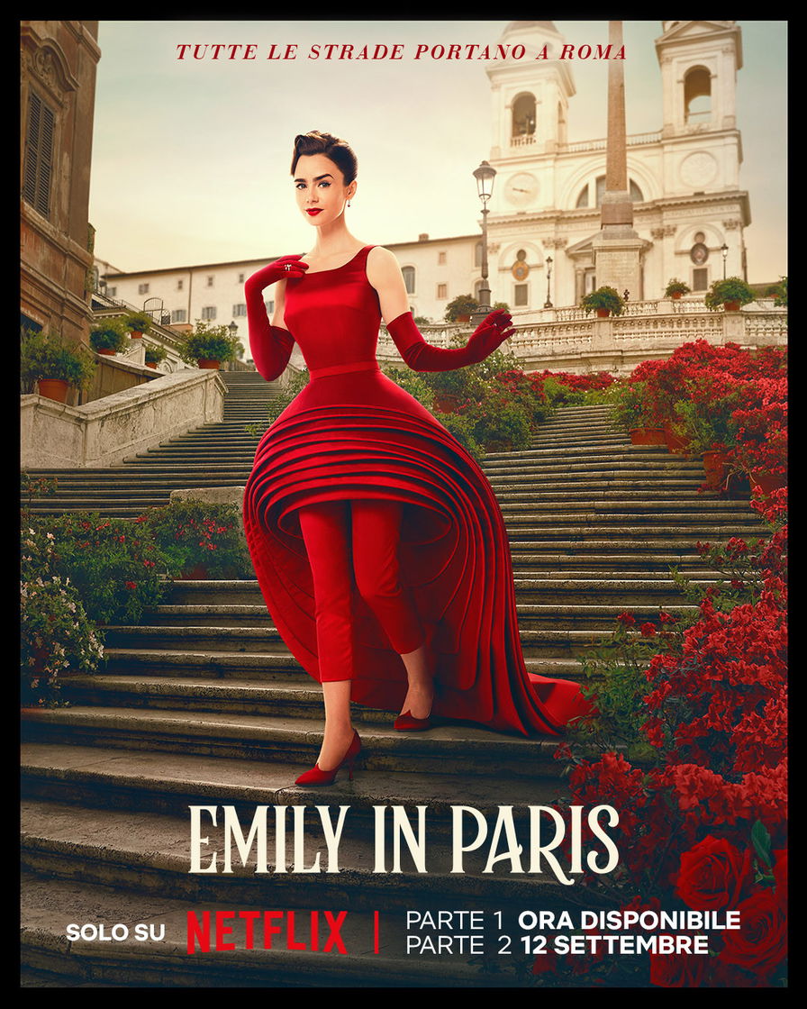 Emily in Paris 4 - Poster con protagonista che scende le scale