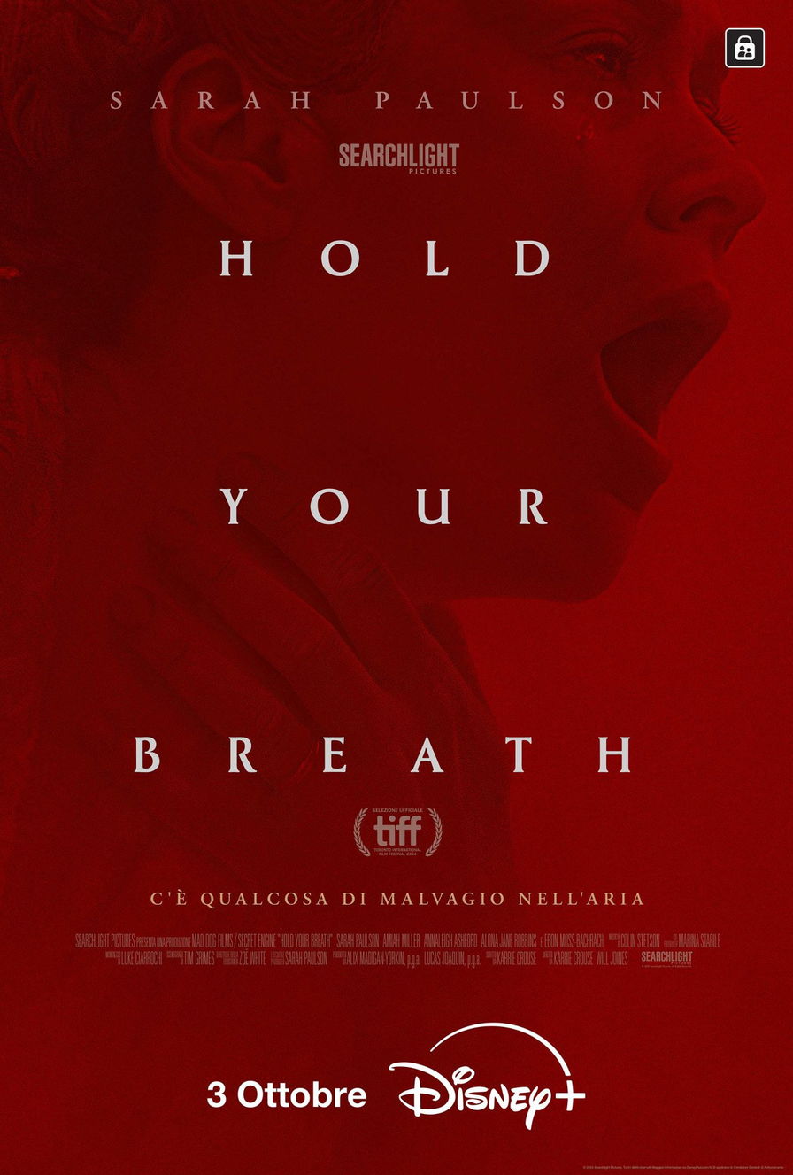 Hold Your Breath - Poster film con volto della protagonista