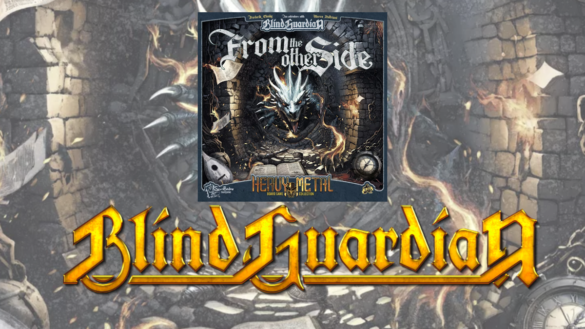 Immagine di Blind Guardian a Lucca Comics & Games 2024 per presentare il gioco da tavolo From the other side