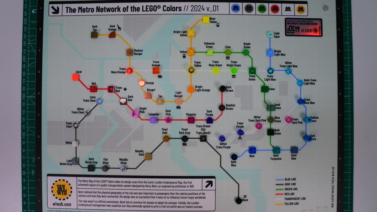 Immagine di La Metro Map dei colori LEGO è ora disponibile in preordine!