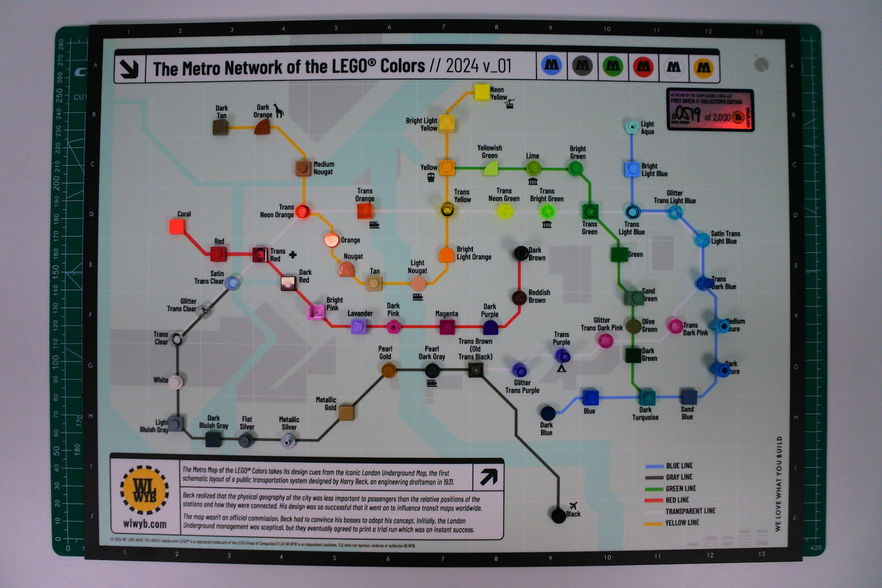 La Metro Map dei colori LEGO è ora disponibile in preordine!