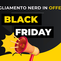 Copertina di Black Friday: abbigliamento nerd -50% su mycomics