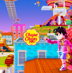 Copertina di Chupa Chups City arriva con The Sandbox con un tocco di nostalgia