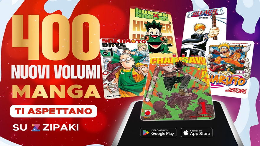 Chainsaw Man, Naruto, Sakamoto Days: su Zipaki arrivano oltre 400 volumi Planet Manga