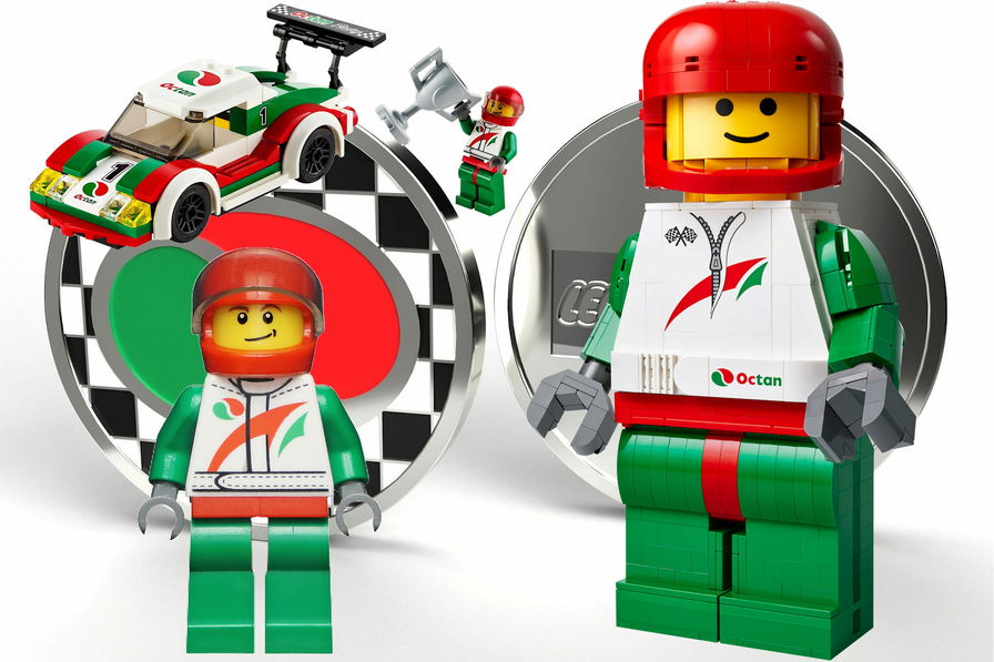 Maxi minifigure LEGO: pilota Octan Racing in arrivo