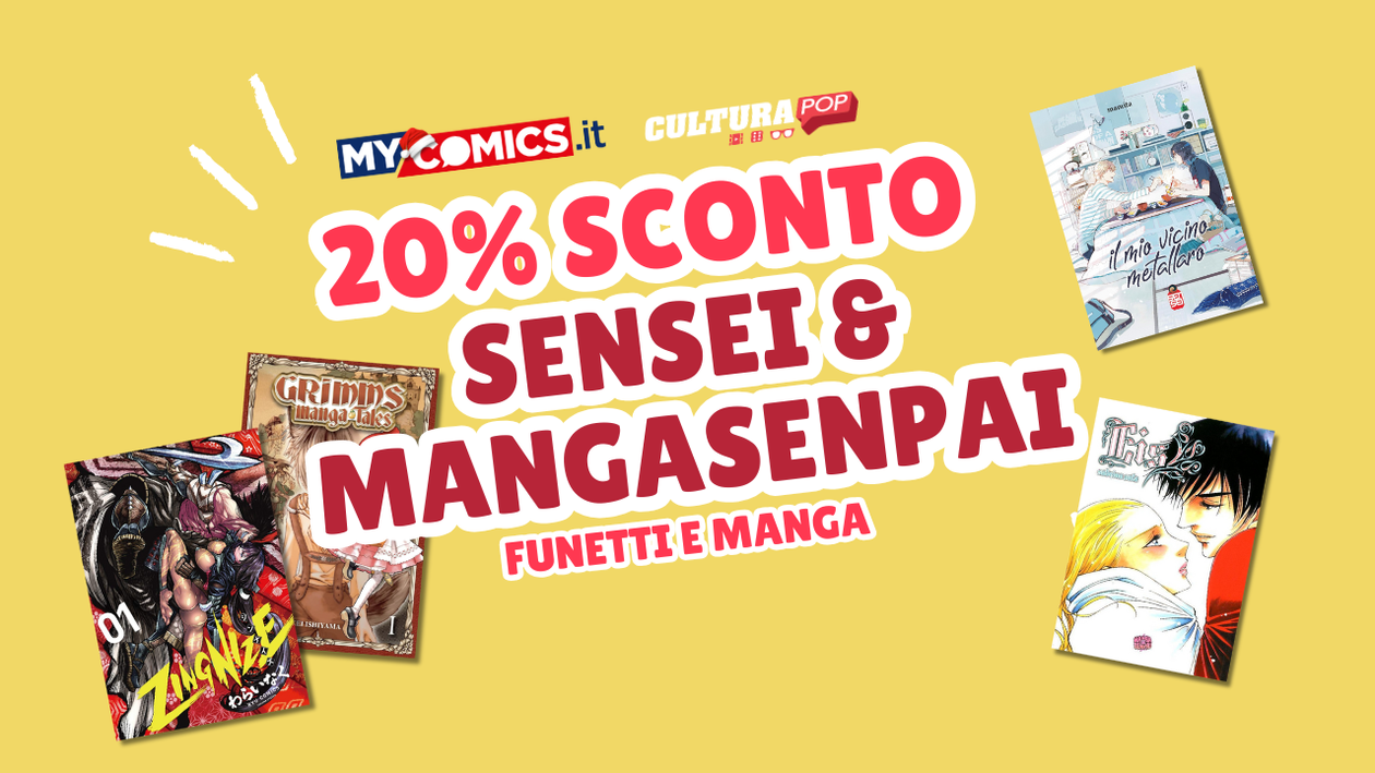 Immagine di Super Offerta MyComics: 20% di sconto sui titoli Mangasenpai e Sensei!