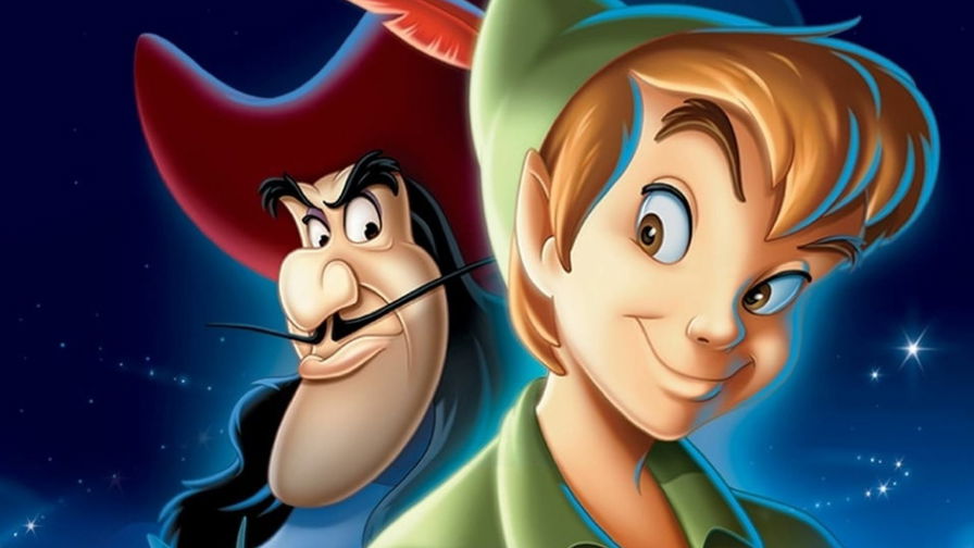 Le avventure di Peter Pan - Poster del film con primi piani di Uncino e Peter