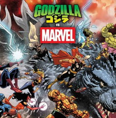 Copertina di Marvel lancia Godzilla vs Avengers