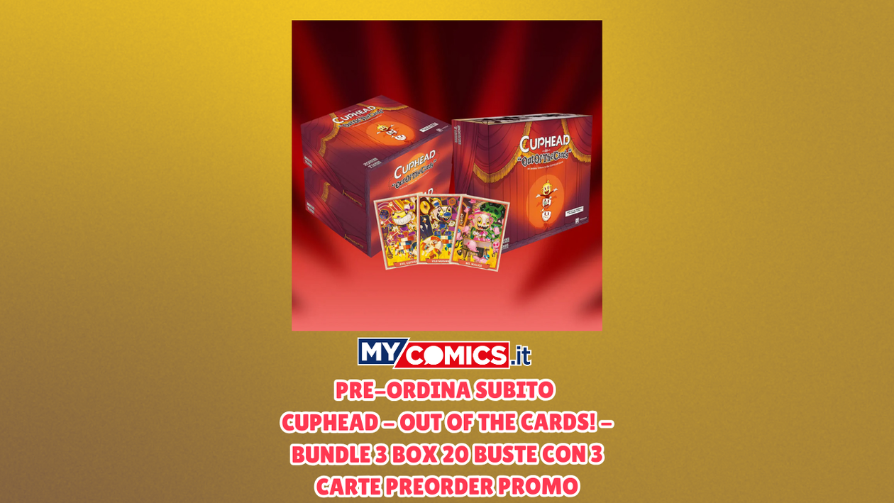Immagine di Pre-ordina subito Cuphead - Out Of The Cards! - Bundle 3 Box 20 Buste con 3 Carte Preorder Promo