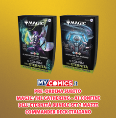Copertina di Pre-ordina al -10% Magic: The Gathering - Ai Confini dell’Eternità Bundle Set 2 Mazzi Commander Deck ITALIANO