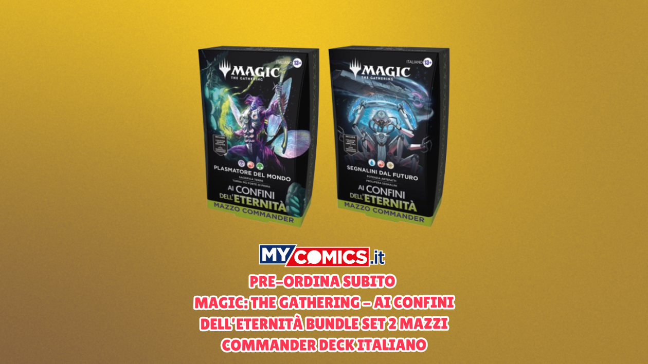 Immagine di Pre-ordina al -10% Magic: The Gathering - Ai Confini dell’Eternità Bundle Set 2 Mazzi Commander Deck ITALIANO