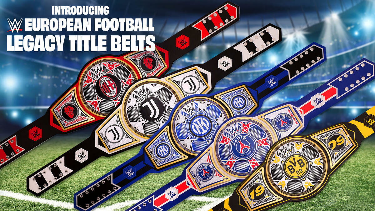 Immagine di La WWE svela nuovi Legacy Title Belts per 13 grandi club di calcio europei