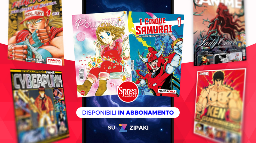 Sprea Comics in digitale su Zipaki: magazine e manga cult in abbonamento