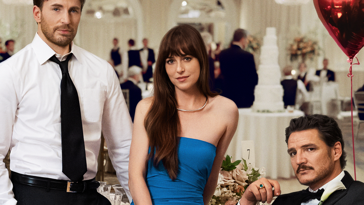 Immagine di Chris Evans e Pedro Pascal in una commedia romantica con Dakota Johnson, ecco il TRAILER di Materialists