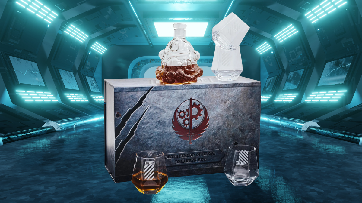 Immagine di Per i fan di Fallout arriva il set da whiskey della Confraternita d'Acciaio